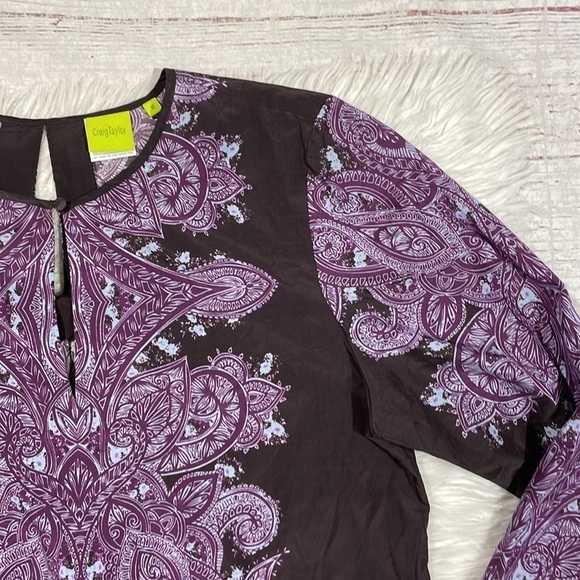 Craig Taylor Emily Fit for an Aristocrat Paisley Purple Blouse - Picture 8 of 9